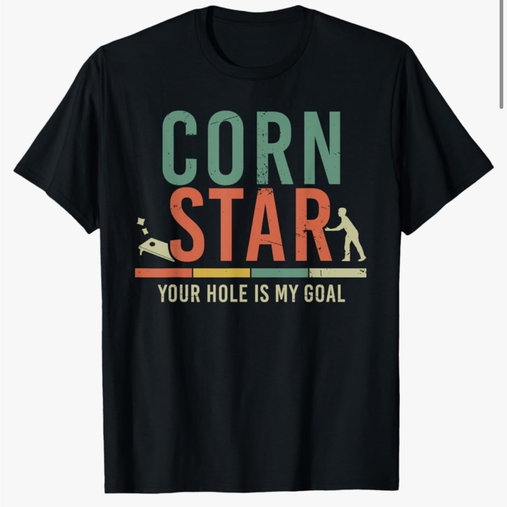 Mens Corn Hole Graphic T-shirt BNWT 2XL